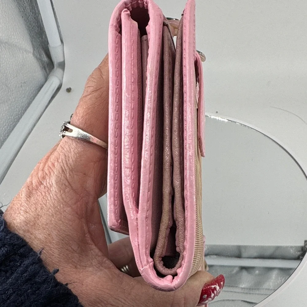 Dior Vintage Trotter Canvas Pink and Cream Monogram #1 Wallet